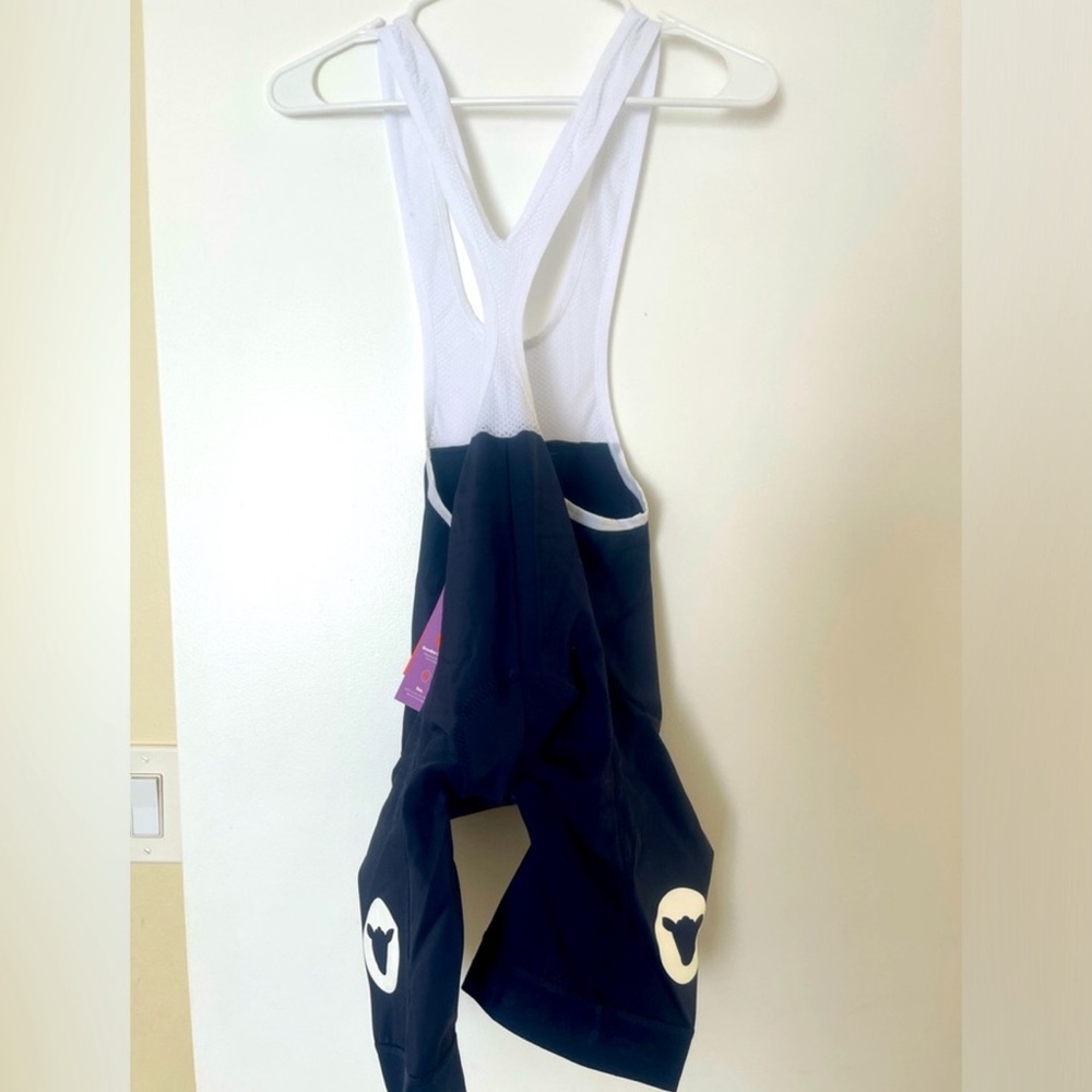 Women's Blue and White Cycling Bib Shorts and White Jersey bundle